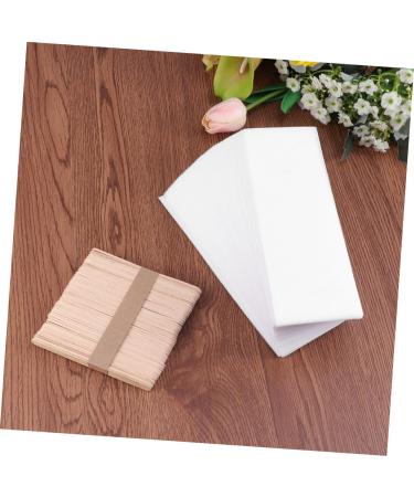400 Wax Strips & Wooden Crafting Rods - Premium Depilatory Paper for Hair Removal - Bamboo Face Waxing Strips - Buy Online on GoSupps.com