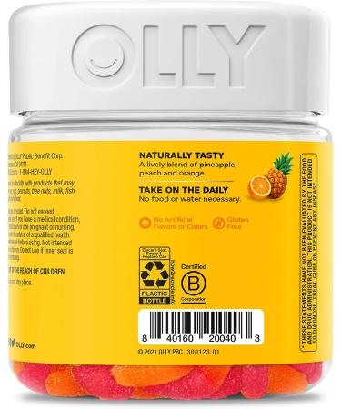 OLLY Hello Happy Gummy Worms - Mood Balance Support with Vitamin D & Saffron - 60 Count - Buy Online on GoSupps.com