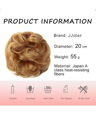 JJstar Golden Auburn Messy Hair Bun Scrunchie for Women - Curly Wavy Chignon Accessory - Buy Online on GoSupps.com