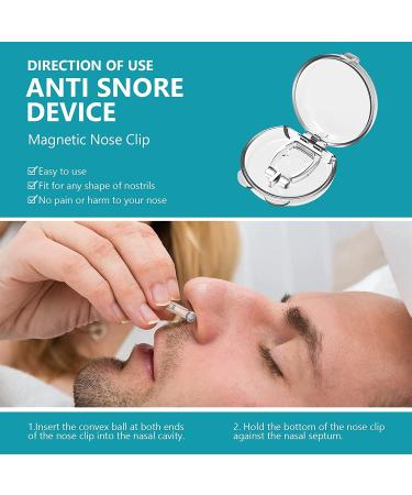 Silicone Magnetic Anti Snoring Nose Clip - 4pc Set for Quieter & Restful Sleep - Buy Online on GoSupps.com