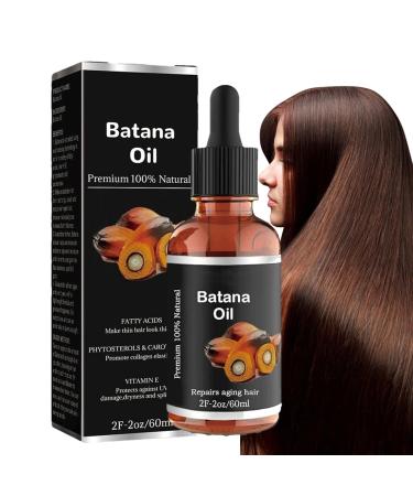 Duqulle Batana Oil Organic Hair Growth Oil 100 Natural Oils for Straightening Hair Improves Hair Radiance Promotes Hair Well-being for Men and Women 60L