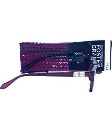 Foster Grant VRL2004 Purple Women's Reading Glasses (+1.25) with Soft Case - Stylish & Comfortable Worldwide Shipping - Buy Online on GoSupps.com