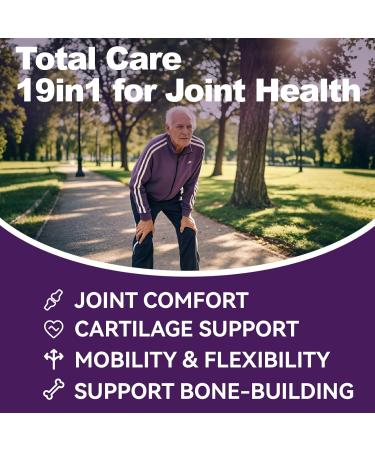 MEGNETA 19-in-1 Joint Support Capsules Glucosamine Chondroitin Turmeric Msm Boswellia - Joint Support Supplement for Bones Back Knees Hands Joint Health - Buy Online on GoSupps.com