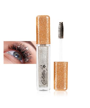 Rosarden Galaxy Glitter Mascara - Waterproof Long Lasting Mascara for Eyelashes - Shiny Sparkle Diamond Mascara - Makeup Mascara for Length and Volume - Smudge Proof Eyelash Mascara for Party Wedding