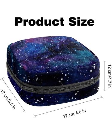 Cosmic Menstruation Pad Bag with Zipper | Colorful Tampon Collecting Bag for Women & Girls - Galaxy Night Sky Pattern - Buy Online on GoSupps.com