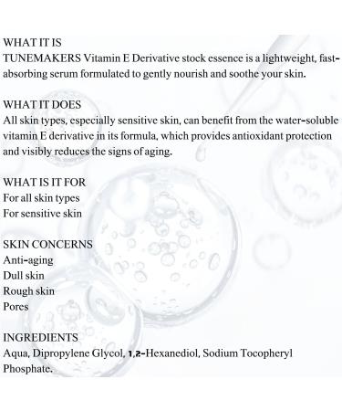 TUNEMAKERS Vitamin E Derivative Serum Skincare for Skin Moisturizing Face Serum for All Skin Types-10ml - Buy Online on GoSupps.com