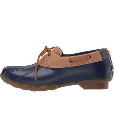 Sperry Women's Saltwater 1-Eye Rain Boot 9 - Tan/Navy - Waterproof Boot for Women - Buy Online on GoSupps.com