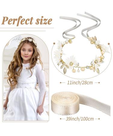 Crystal Pearl Flower Girl Headpiece Set - Wedding Hair Vines & Accessories - Buy Online on GoSupps.com