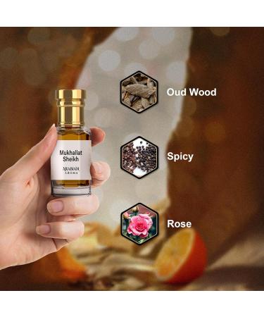 Mukhallat Sheikh Perfume Oil Attar Fragrance with Rose and Oud Notes Mukhallat Perfume Oil Non Alcoholic Arabian Attar Long Lasting Oriental Fragrance - Buy Online on GoSupps.com