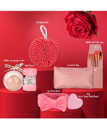 Rose & Jasmine Bath & Shower Set - Home Spa Gift Basket for Women & Men | Relaxing Spa Kit with Bath Salts, Shower Gel | Perfect Gift for Birthday - Buy Online on GoSupps.com
