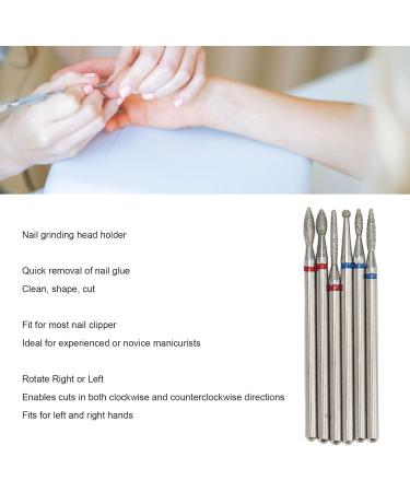 6PCS Tungsten Steel Cuticle Remover Bit Set for Fast Gel Removal Multi Functional Rotate Freely Suitable for Manicure Pedicure - Buy Online on GoSupps.com
