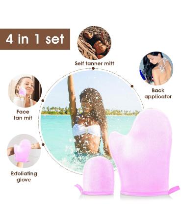 Sibba Tanning Mitt 2 PCS - Self Tan Remover & Foam Applicator for Dark Gradual Lotion Sunless Tanning Kit for Face & Body - Fast Drying Solution for Perfect Tan - Buy Online on GoSupps.com