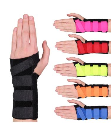 Solace Bracing Cool-Flow Wrist Support (6 Colours) - British Made & NHS Supplied Wrist Brace w/Metal Splint - #1 for Carpal Tunnel Arthritis Tendonitis RSI Fractures & More - Black - M - Left Medium - Left Hand Black