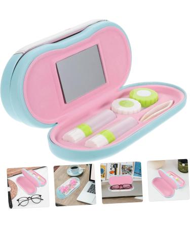 Buy Solustre Double-Layer Glasses Case Holder for Kids - Mini Terrarium Sunglasses Case & Contact Lens Travel Set - PU Leather Purple 16.5x7x5.5cm - International Shipping - Buy Online on GoSupps.com