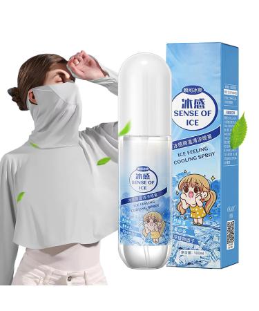 Cooling Spray For Hot Weather - 100ml Refreshing Cool Spray Fragrance | Natural Plant Cooling Agent | Cool Body Spray Cooling Mist And Body Mist Spray