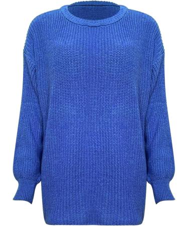 Shop Women's Long-Sleeved Knitted Sweater | Casual Loose Wrap Shirts in Blue - Perfect for Summer Autumn & Winter - Buy Online on GoSupps.com