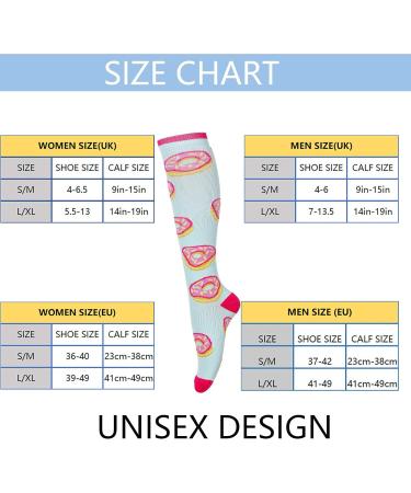 LEOSTEP Compression Socks for Women (3 Pair) - Knee High Support Stocking for Nurse Flight, Sports, Travel & Pregnancy - 20-30mmHg (S-M) - Cake - Buy Online on GoSupps.com