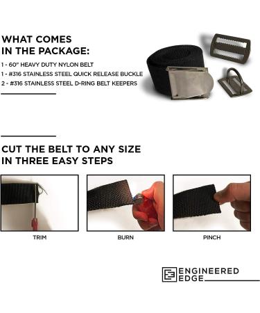 Diving Weight Belt | Nylon Scuba Dive Belt with Stainless Steel Buckle and D Rings - Buy Online on GoSupps.com