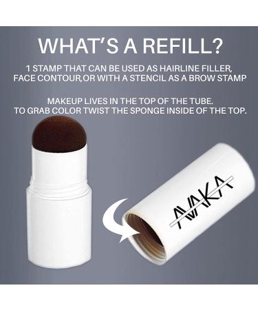 DARK BROWN Avaka Brow Stamp Refill - 1-Step Brow Stamp for Women & Men | Eyebrow Powder for Beard & Hairline - Buy Online on GoSupps.com