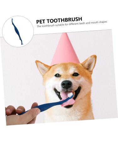 BESPORTBLE 3pcs Pet Double Toothbrush Puppy Teeth Brushes Cat Toothpaste Cat Toothbrushes Sharpened Nylon Blue 1 count (Pack of 1) - Buy Online on GoSupps.com