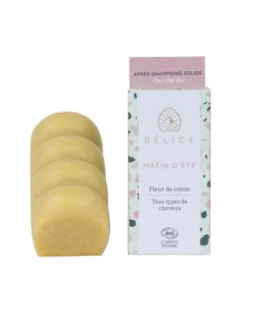 Bélice - Solid conditioner Summer morning with shea and hemp - all hair types - 95g - Certified Organic