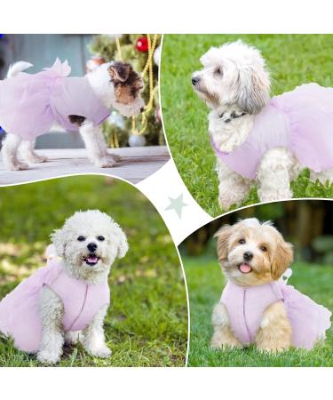 Luxury Dog Wedding Dress - Purple Princess Puppy Skirt & Evening Dresses | Summer Bowknot Dog Clothing for Small Dogs (M) - Buy Online on GoSupps.com