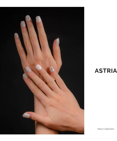 NAILOG Semi Cured Gel Nail Strips 34 pcs Salon-Quality Gel Nail Stickers Long Lasting Nail Wraps for Women with Soft Gel Finish Astria - Buy Online on GoSupps.com