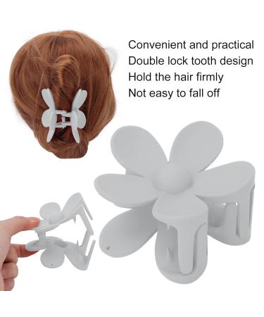 Buy Lightweight Large Flower Claw Clip | Durable Anti-Slip Hair Clip for Women & Girls - Light Gray - International Shipping Available - Buy Online on GoSupps.com
