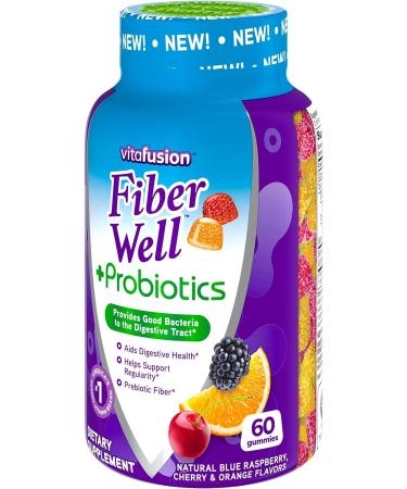 Vitafusion Fiber Well + Probiotics Gummies for Adults - 60 Count - Buy Online on GoSupps.com