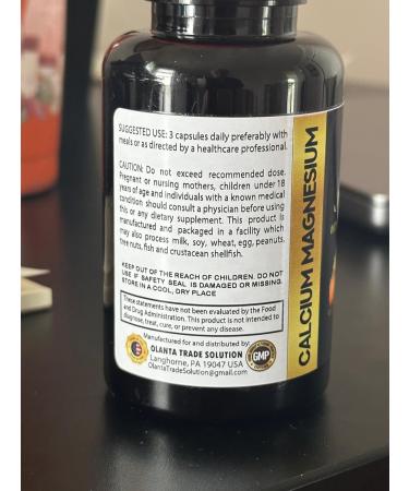 Calcium Magnesium Supplement - Calcium Magnesium Support Bones Muscle & Nervous System Support High Absorption Magnesium Complex - 1 Bottle 120 Capsules - Buy Online on GoSupps.com