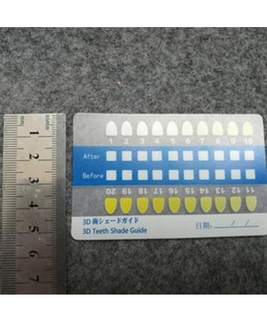 20 Colors Teeth Whitening Shade Guide - Wzcxyx Professional Dental Supplies (50pcs) | Effective Tooth Whiter Comparison - Buy Online on GoSupps.com