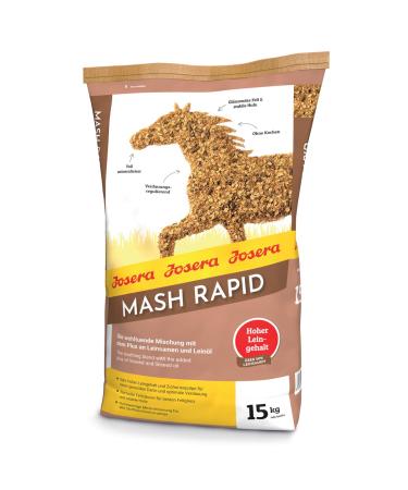 JOSERA Mash Rapide 15 kg | Premium Horse Food | Flax Seed and Mineral Mash | Grain Free | For Shiny Hair and Healthy Hooves | 15kg Bag