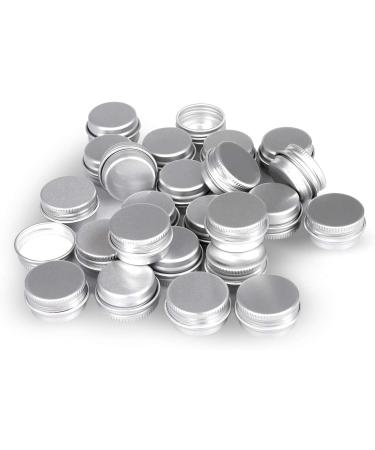 24-Pack Camelize Aluminum Empty Jars - 5ml Travel Cream Containers with Stickers for Lip Balm Lotion Cream Masks Mini Candles & Cosmetics - Silver - Buy Online on GoSupps.com