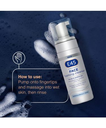 E45 Foaming Face Wash - Gentle Daily Cleanser for Dry and Sensitive Skin - Buy Online on GoSupps.com