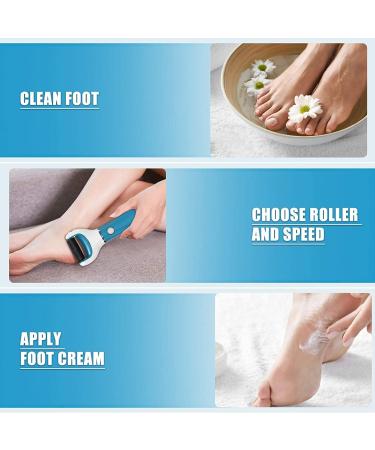 Professional Electric Foot File Callus Remover | Rechargeable Pedicure Tool for Smooth, Soft Feet | Includes 2 Coarses | Blue - Buy Online on GoSupps.com