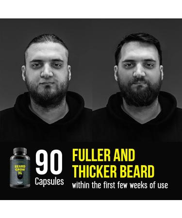 Beard Grow XL - Vegan Hair Growth Supplement for Faster Thicker Beard | Enhance Your Grooming Kit - Buy Online on GoSupps.com