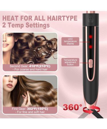 5 in 1 Curling Iron Set - Ceramic Curling Wand Hair Straightener & Brush Dual Voltage for Fast Heat - Perfect for International Shipping - Buy Online on GoSupps.com