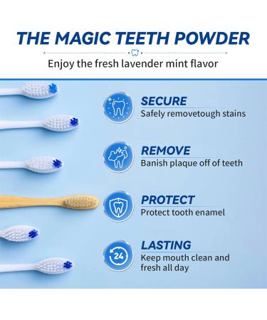 Magic Teeth Whitening Powder - Lavender & Mint Stain Removal for Long-Lasting Freshness | International Shipping - Buy Online on GoSupps.com