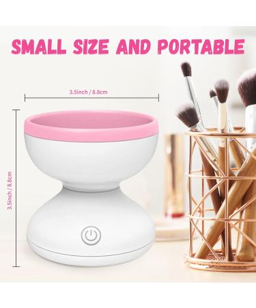 Electric Makeup Brush Cleaner | Fast & Efficient Cleaning Tool for Beauty Brush Set | Perfect Gift for Ladies & Mother's Day (Pinkish White - Buy Online on GoSupps.com