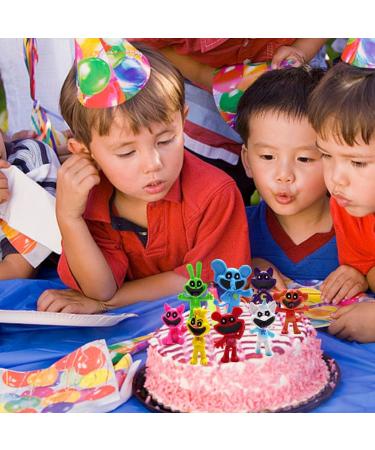 8PCS Smiling Mini Figures Smiling Cake Toppers Cake Decoration Mini Smiling Figures Set for Boys Girls Birthday Party Babay Showers Celebration Supplies - Buy Online on GoSupps.com