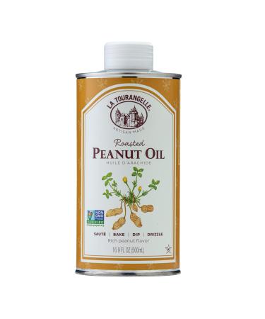 La Tourangelle, Roasted Peanut Oil, Perfect for Deep Frying, High Heat Cooking, Adding to Noodles, Stir-Fries, Vinaigrettes, and Marinades, 16.9 fl oz Roasted Peanut Oil 16.9 Fl Oz (Pack of 1)