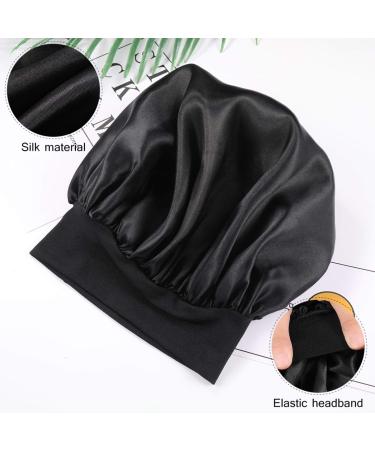 COHEALI Adjustable Reversible Sleep Hat Hair Bonnet for Long Hair - Black 56-58cm - Buy Online on GoSupps.com