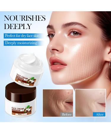  Hppsctink Coconut Cream Nourishing Moisturizer with Coconut Oil Moisturizing & Rejuvenating Deep Hydration & Action 2 Pcs x 50g Cream - Buy Online on GoSupps.com