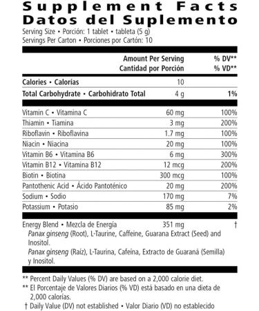 Effervescent Energy Supplement Tropical Fruit Force 10 Tablets - Buy Online on GoSupps.com