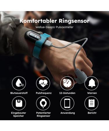 Buy Pulsoximeter Wrist Portable Oxygen Saturation Monitor with Bluetooth Real-Time Tracking & Vibration Alarm | 16-Hour Battery Life - Buy Online on GoSupps.com