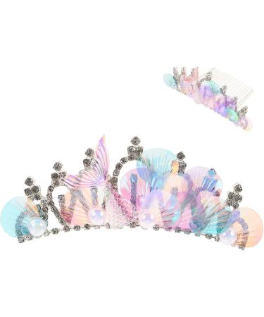 VALICLUD Rhinestones Mermaid Hair Combs: Pearl Hair Side Combs Clip Crystal Vintage Headpieces Hair Pins Clips Wedding Bride Headdress for Beach Themed Party Headwear - Buy Online on GoSupps.com