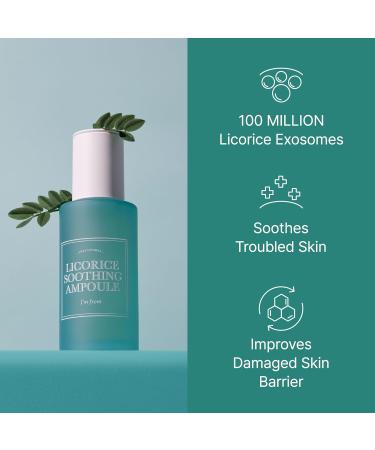 Licorice Soothing Ampoule - 73% Korean Licorice & Exosome | Non-Comedogenic Skin Care 1.01 Fl Oz - Buy Online on GoSupps.com