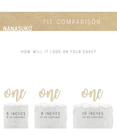 NANASUKO 1st Birthday Cake Topper - Double Sided Gold Glitter - Made in USA - Buy Online on GoSupps.com