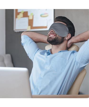 Buy Adjustable Grey Sleep Mask for Men & Women | Soft Double-Sided Eye Mask for Sound Sleep | Blackout Blindfold - Buy Online on GoSupps.com