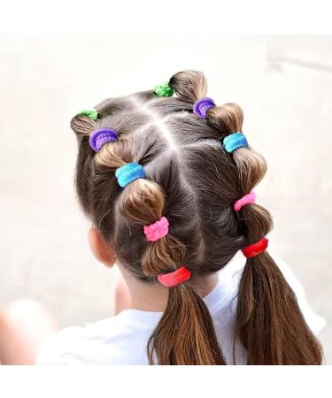 Ondaring 100pcs Baby Hair Ties Multicolors Elastic Hair Bands Seamless Toddler Kids Hair Accessories Mini Ponytail Holders for Girls and Kids Spring - Buy Online on GoSupps.com